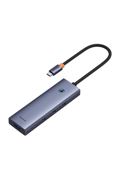 Baseus Hub UltraJoy Series, USB-C la 4xUSB 3.0, 5Gbps, Gri