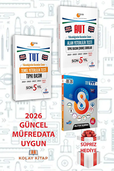 Kurul Yayıncılık TYT Son 5 Yıl Çıkmış Soru + AYT Son 4 Yıl Çıkmış Soru + Altı...