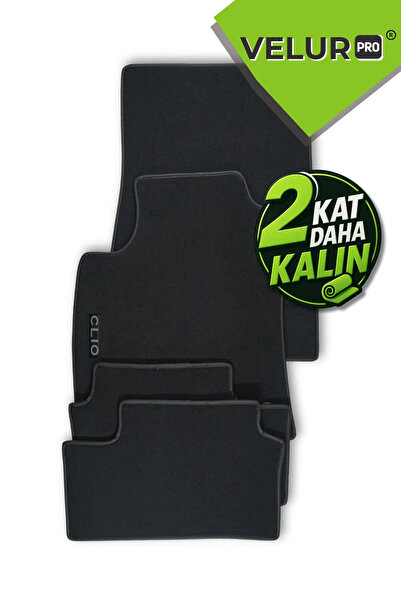 VelurPRO Clio 4 2012-2019 Tam Uyumlu Halı Oto Paspas Clio 4 Halı Paspas