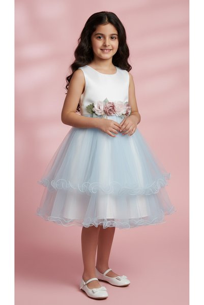 Jolanda SKIRT ASYMMETRIC TOWEL TIERED GIRL'S DRESS