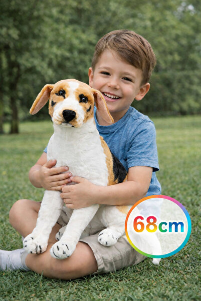 TOYFEST Oturan Beagle Peluş Köpek 68 cm