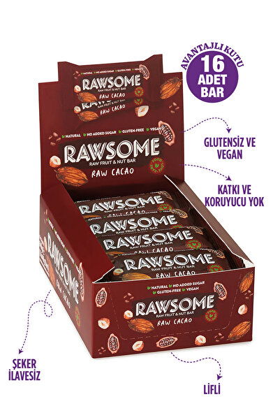 Rawsome بار الكاكاو الخالي من الغلوتين والنباتي بالفواكه والمكسرات 40 جرام × ...