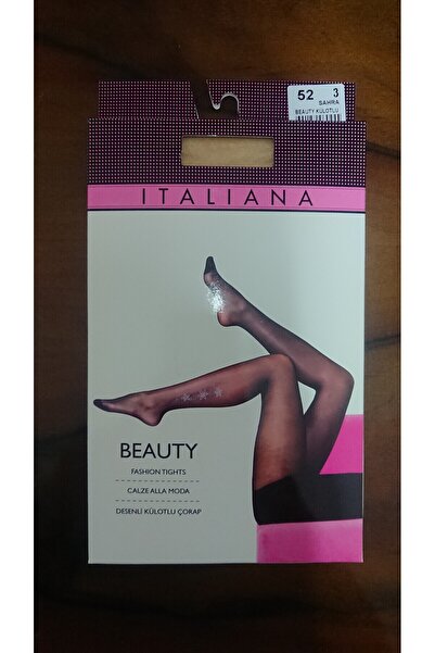 İTALİANA Jewelled Ankle Floral Patterned Pantyhose Beauty