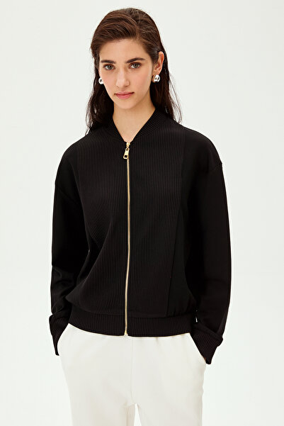 Allyco Златист памучен суитшърт с цип