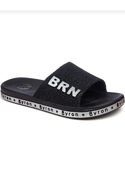 Byron Unisex černé pantofle s protiskluzovou podrážkou