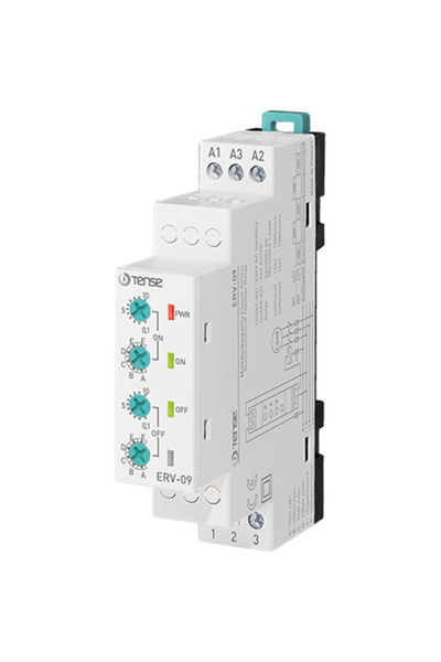 TENSE ERV-09 Multifonksiyonlu Flaşör Rölesi V-OTOMAT DIN 1 sn-100 saat 1 sn-1...