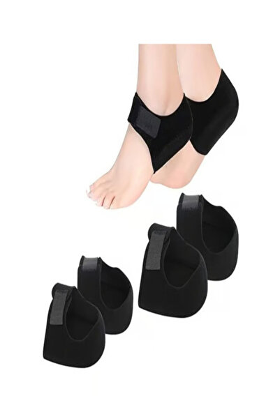 Beyaz Medikal قطعتان من جوارب الكعب المصنوعة من قماش السيليكون لآلام الكعب وح...