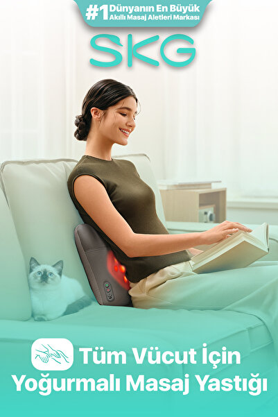 SKG VS500 Masaj Yastığı | Bel Sırt Boyun Kalça Omuz | Isı Destekli, Kablosuz,...
