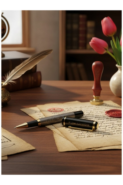 kalemhane Kişiye Özel Roller Kalem Lale Desenli