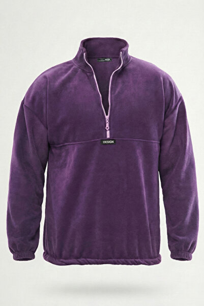 GHASSY CO. Ghassy Co. Men's Oversize Regular Stand Collar Half Zipper Fleece ...