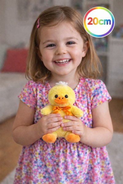TOYFEST Peluş Oturan Ördek Kurdelalı 20 Cm