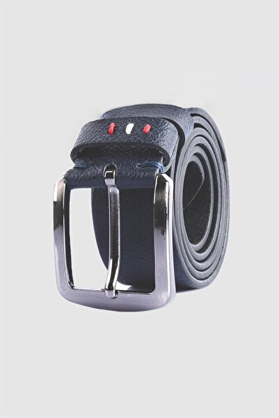 Tudors Ανδρική ζώνη 100% γνήσιο δέρμα 4 εκ. Sports Navy Blue