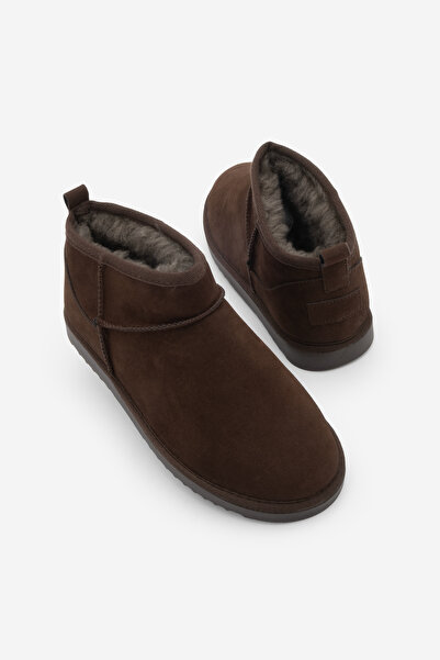 Marjin Дамски ботуши с подплата Bitter Coffee Daily Boots Pasep Coffee Suede