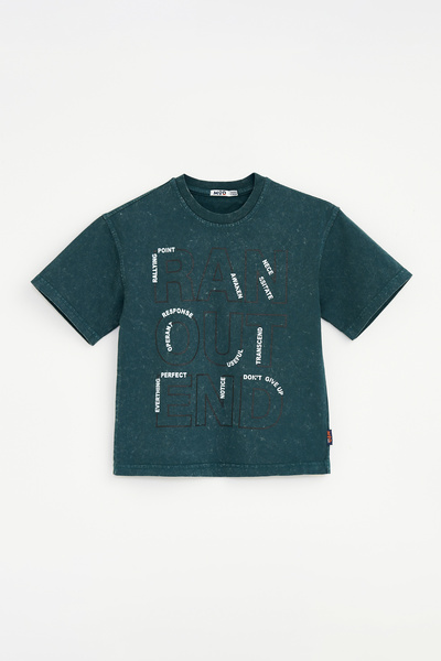 MODJEANS Tricou pentru copii, bumbac, verde închis, 104 cm