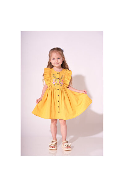 Mod Kids - Rochie pentru fete, 110, galbenă, 5 ani