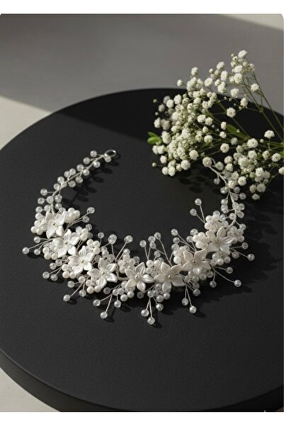 ASİMEL TASARIM Bridal Tiara Hair Accessory Wedding Henna Nikah Engagement