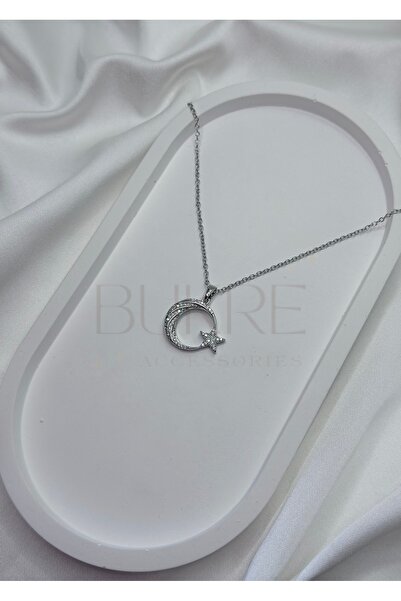 stainles steel Paslanmaz Çelik Silver Ay Yıldız Türk Bayrağı Kolye