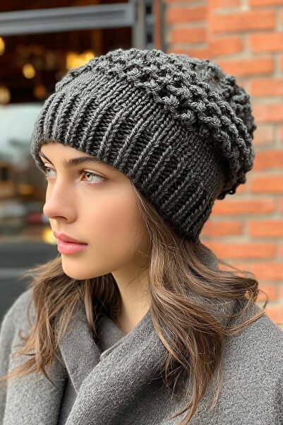 LAGRANZE قبعة رسام محبوكة للنساء