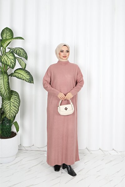 NİSUM MODA فستان تريكو مضلع