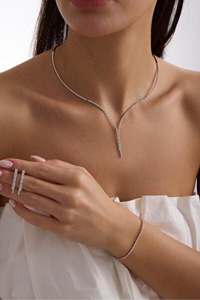 Tufanlar Kuyumculuk 14 Ayar Beyaz Su Yolu Altın Düğün Seti