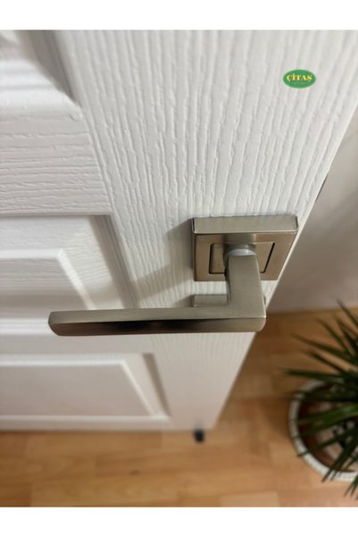 ÇİTAŞ Square Inox Model Room Door Handle with Badge (Front-Back Set)