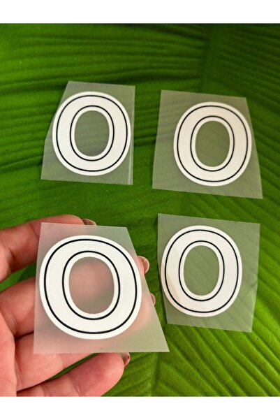 Gönülden Tasarım 4 τεμάχια μεταφοράς εκτυπώσεων με γράμματα Ο που συνδέονται ...