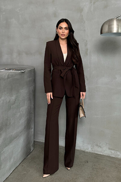 ossons Costum cu pantaloni cu jachetă cu guler șal