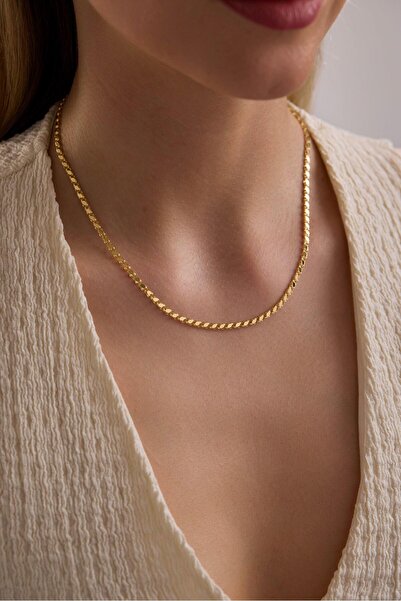 Tufanlar Kuyumculuk 14 Ayar Pullu Altın Zincir Kolye (3.05 mm)