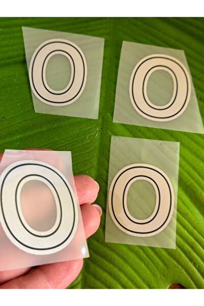 Gönülden Tasarım 4 komada peglanog slova O za transfer štampu Arma 5x4 cm siv...