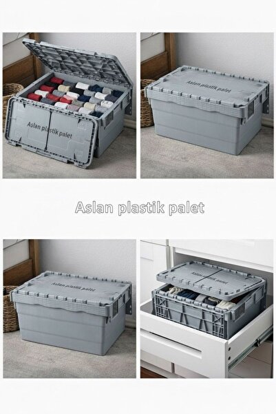 Aslan Ticaret Plastic Case with Lid Hinged 30*40*37