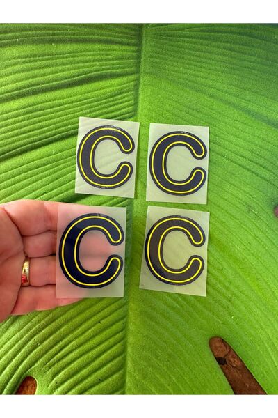 Gönülden Tasarım 4 komada peglanog slova C za transfer, Arma 5x4 cm, PLAVI