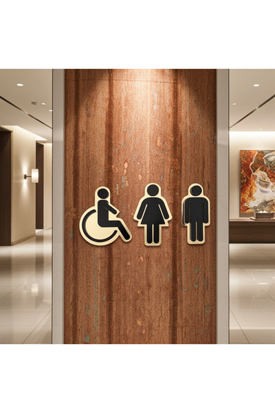 Gravarelaser Set Toilet Indicators Acrylic Mirror