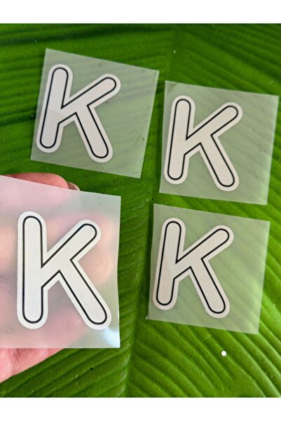 Gönülden Tasarım 4 bucăți de imprimare prin transfer cu literele K, care se l...