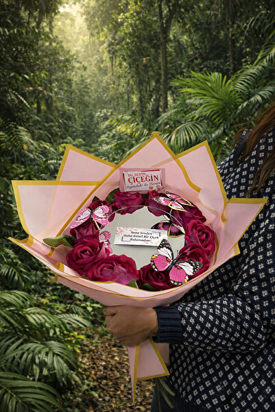 blackrosehediye Sana Senden Daha Güzel Bir Çiçek Bulamadım Aynalı Çiçek Buket...