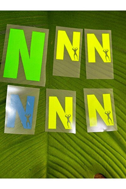 Gönülden Tasarım 6 komada peglanog neon zelenog slova N za transfer štampanje...