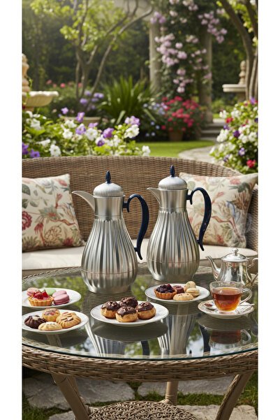 Generic 1 liter/750 ml tea and coffee thermos set