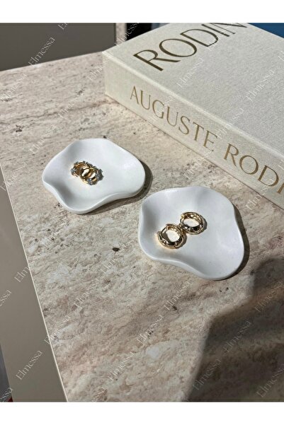 Elmessa 2’li dekoratif takı tabağı,yüzüklük,küpelik(8x8cm)