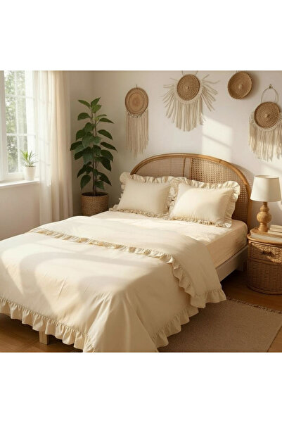 MundoLindo Set cuvertură de pilota din 4 piese, 100% bumbac natural, cu volan...