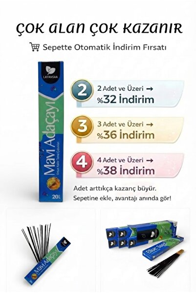 Layansaa Mavi Adaçayı Tütsüsü | Arındırıcı ve Ferahlatıcı Koku