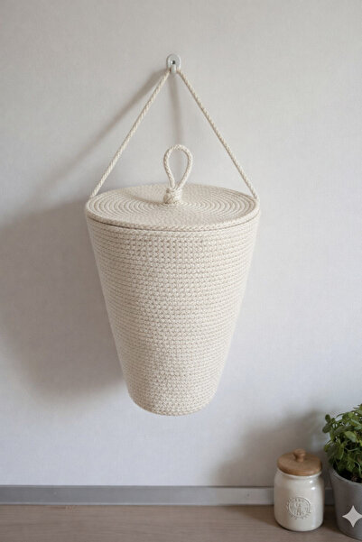 ÖRGÜM منظم أكياس مزخرف بغطاء مقاس 30 × 20 سم