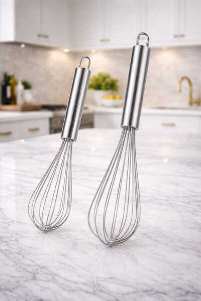 Kaşbaşı Home Paslanmaz Çelik 2'li Çırpıcı Pratik Yumurta Sos Karıştırıcı Çırp...