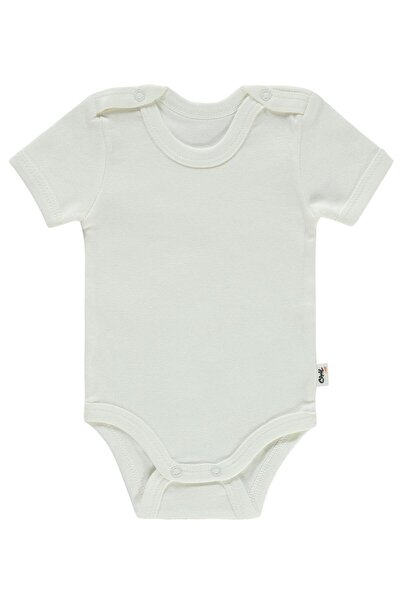 Civil Baby Düz 1-18 Ay Çıtçıtlı Badi - Ekru