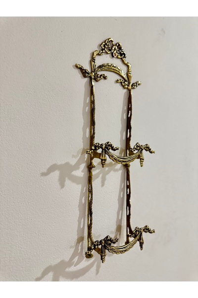 Handmade ESTERHOMEDECOR 2 katlı pirinç dekoratif tabaklık 47*19cm 12cm tabak ...