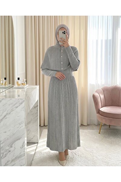 Modamorfo Fusta material reiat Rochie lungă de tricot cu talie elastică și de...