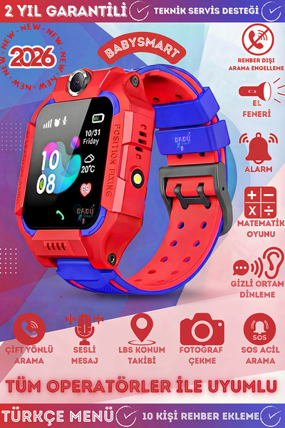 BabySmart Q19 Akıllı Çocuk Takip Saati, Sim Kartlı Arama, Kameralı, S.o.s Ve ...