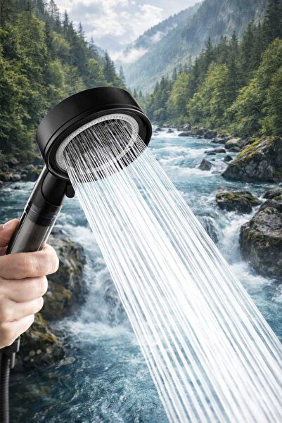 AKCAKESE 5 Fonksiyonlu Su Tasarruflu Çelik Paslanmaz Su Çıkışlı Filtreli Turb...