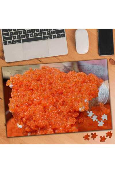 Asilmeydan Turuncu Balık Yumurtaları 240 Parça Puzzle Yapboz Tablo-88773182