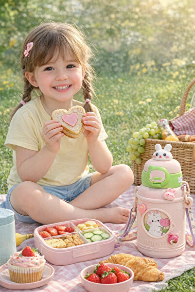 CNSZ Paslanmaz Çelik Suluk - Çocuk Şişesi 500ml (pembe)