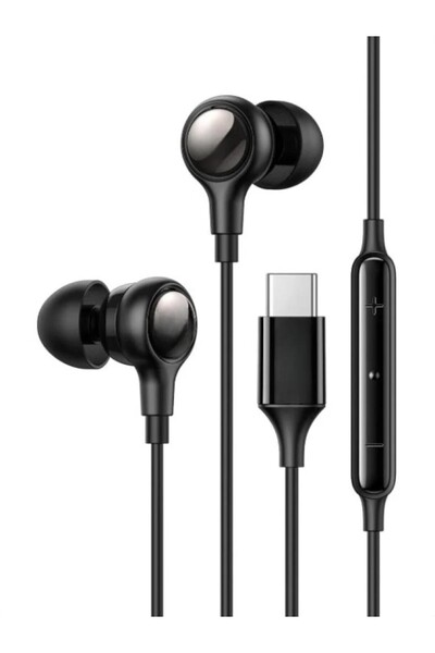 CHAPPELINE سماعات أذن سلكية بمنفذ من النوع C، صوت عالي الدقة، أسود، موديل HA4