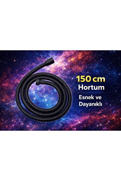 Kaşbaşı Home Siyah Duş Hortumu 1,5 Metre